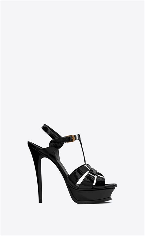 ysl tribute sandal net heel height|YSL tribute sandals price.